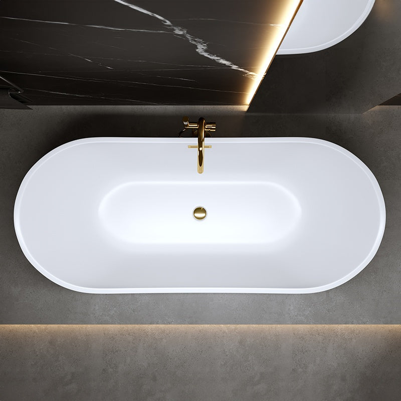 WANNA WOLNOSTOJĄCA RICA 513A BIAŁA PRZELEW ZŁOTY 150x75 CM RICA-513A-P-GL