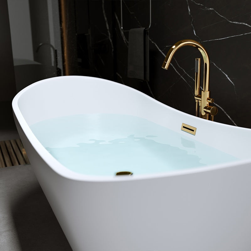 WANNA WOLNOSTOJĄCA RICA 513A BIAŁA PRZELEW ZŁOTY 150x75 CM RICA-513A-P-GL