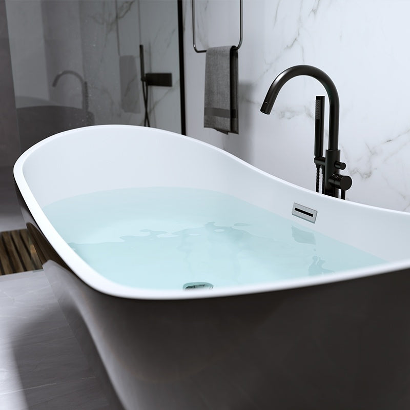 WANNA WOLNOSTOJĄCA RICA 513A CZARNA PRZELEW CHROM 150x75 CM RICA-513A-BL-150X75