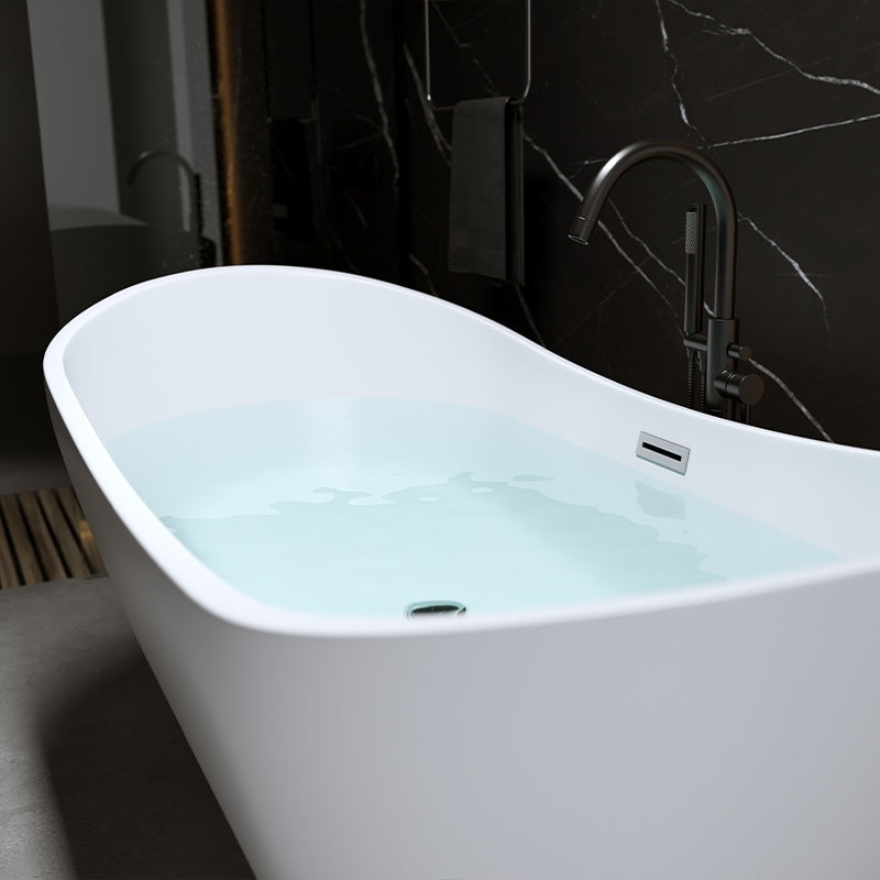 WANNA WOLNOSTOJĄCA RICA 513C BIAŁA PRZELEW CHROM 170x75 CM RICA-513C-170X75