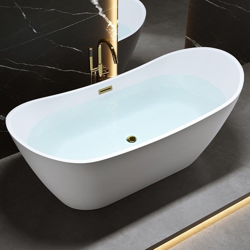 WANNA WOLNOSTOJĄCA RICA 513C BIAŁA PRZELEW ZŁOTY 170x75 CM RICA-513C-P-GL