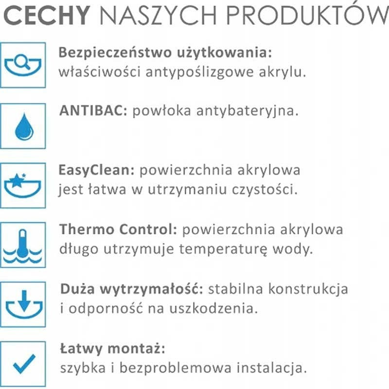 WANNA WOLNOSTOJĄCA CESANA 518A CZARNA PRZELEW CHROM 150x75 CM CESANA-518A-BL-150