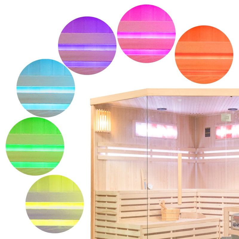 SAUNA FIŃSKA WYSOKOTEMPERATUROWA Z PIECEM KEMI6/HARVI 5-6 OSOBOWA 200x200 KEMI6