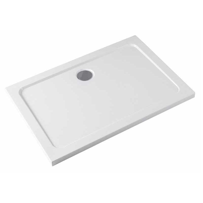 KABINA PRYSZNICOWA PROSTOKĄTNA Z BRODZIKIEM KZ13A/ST04A CZARNA/BIAŁY 100x90 CM