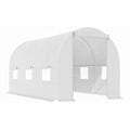 TUNEL OGRODOWY FOLIOWY SZKLARNIA 10m2 TF05W 4x2,5m BIAŁY SOLIDNY PODWÓJNE DRZWI TF05W-4X2,5-WHITE-2D