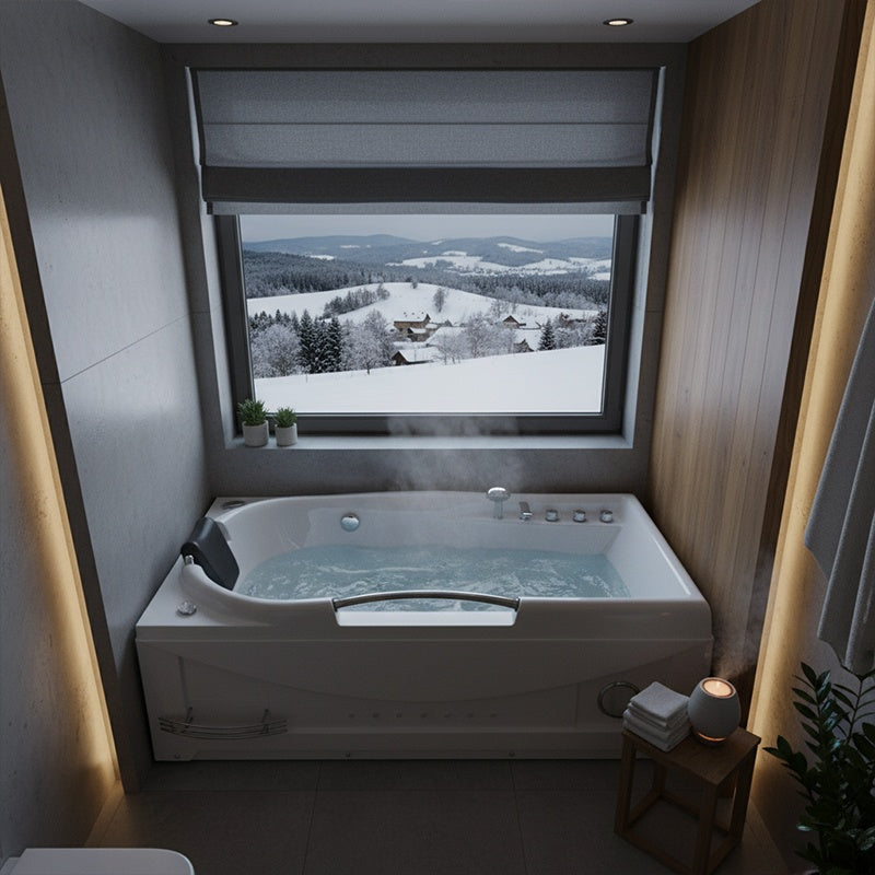 WANNA Z HYDROMASAŻEM RAMZES 634 BIAŁA 168x85 CM RAMZES-634-168X85