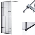 ŚCIANKA PRYSZNICOWA SH05A CZARNA 70 CM 8 MM SH05A-BL-70
