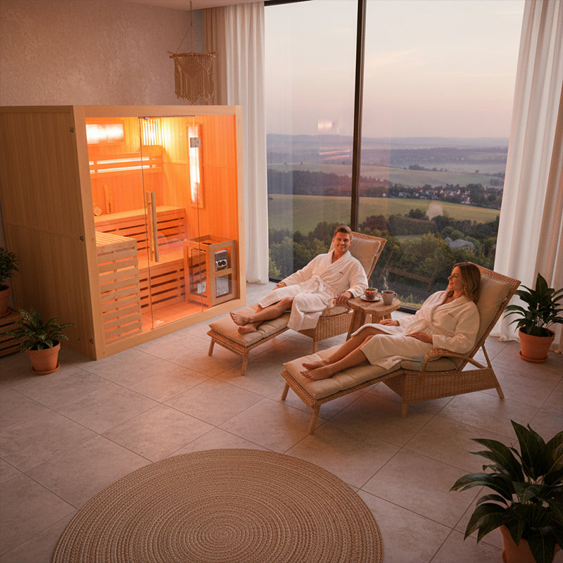 SAUNA FIŃSKA WYSOKOTEMPERATUROWA Z PIECEM KEMI5/HARVIA 4-5 OSOBOWA 180x160 KEMI5