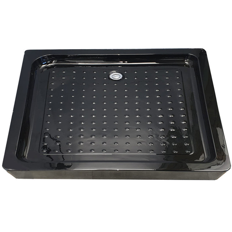 BRODZIK PRYSZNICOWY PROSTOKĄTNY WYSOKI SXL04B CZARNY 110x90 CM SXL04B-BL-110X90