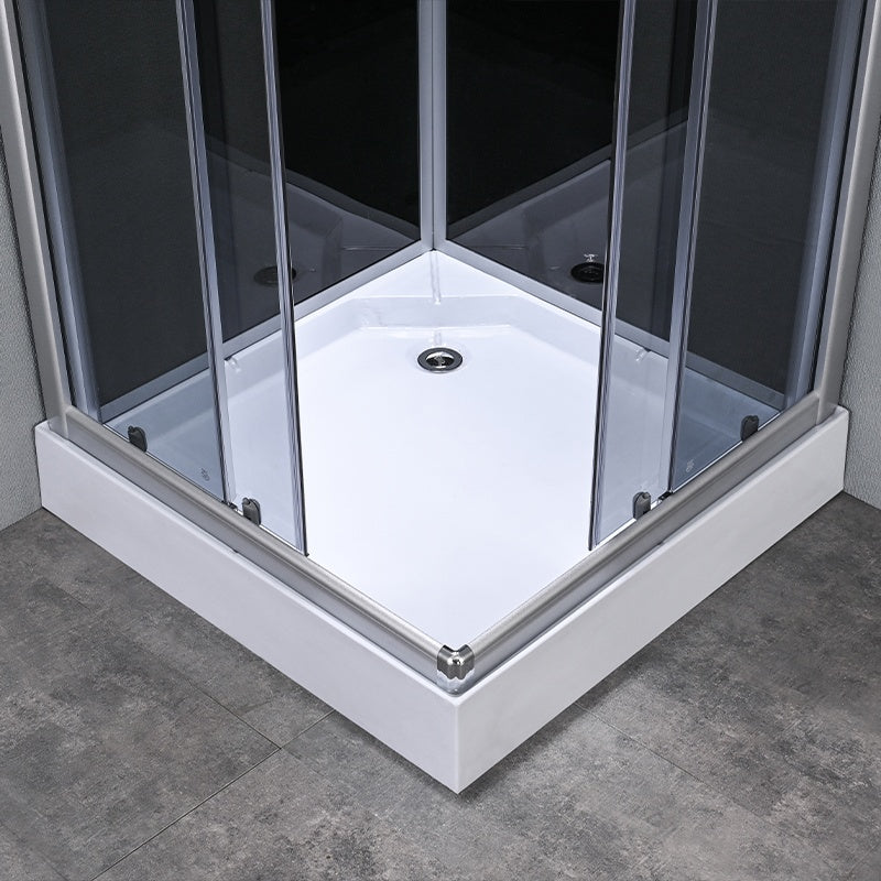 KABINA PRYSZNICOWA Z BRODZIKIEM KWADRATOWA WSH309A SZARA 80x80 CM WSH309A-GREY-80