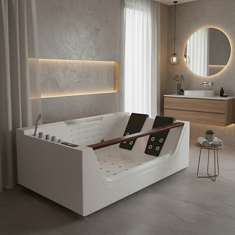 WANNA Z HYDROMASAŻEM IMPERIA 610H BIAŁA 180x120 CM IMPERIA-610H-180X120