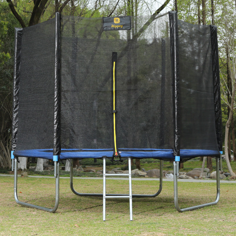 TRAMPOLINA OGRODOWA DLA DZIECI ZUMA 8FT CZARNO/NIEBIESKA 244 CM 8FT-ZUMA-244