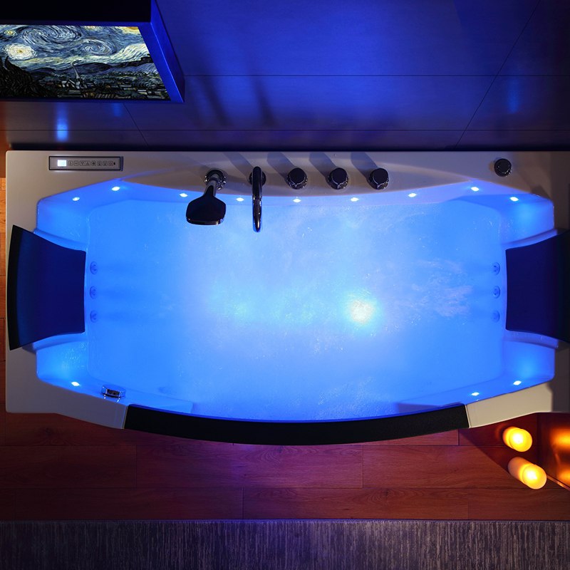 WANNA Z HYDROMASAŻEM URAN 931 BIAŁA 170x76 CM URAN-931-170