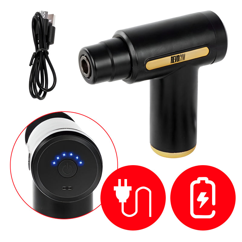 PISTOLET DO MASAŻU MASAŻER DO PLECÓW CIAŁA MASSAGE GUN + 4 KOŃCÓWEK RP07 RP07