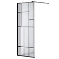 ŚCIANKA PRYSZNICOWA SH05E CZARNA 110 CM 8 MM SH05E-BL-110