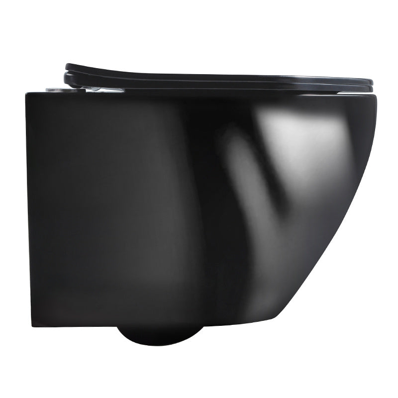 MISKA WC WISZĄCA RIMLESS MIZU-BL-RIM-03 CZARNA DESKA WOLNOOPADAJĄCA DUROPLAST MIZU-BL-RIM-03