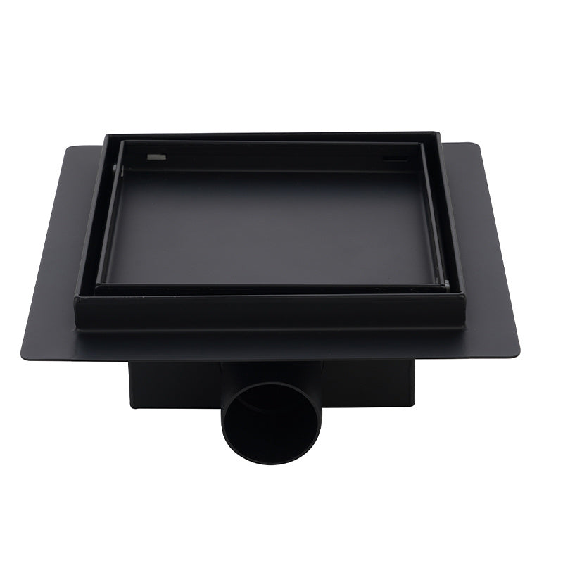 ODPŁYW LINIOWY KWADRATOWY DL06 FIX G1 CZARNY 15x15 CM DL06-FIX-G1-BL15