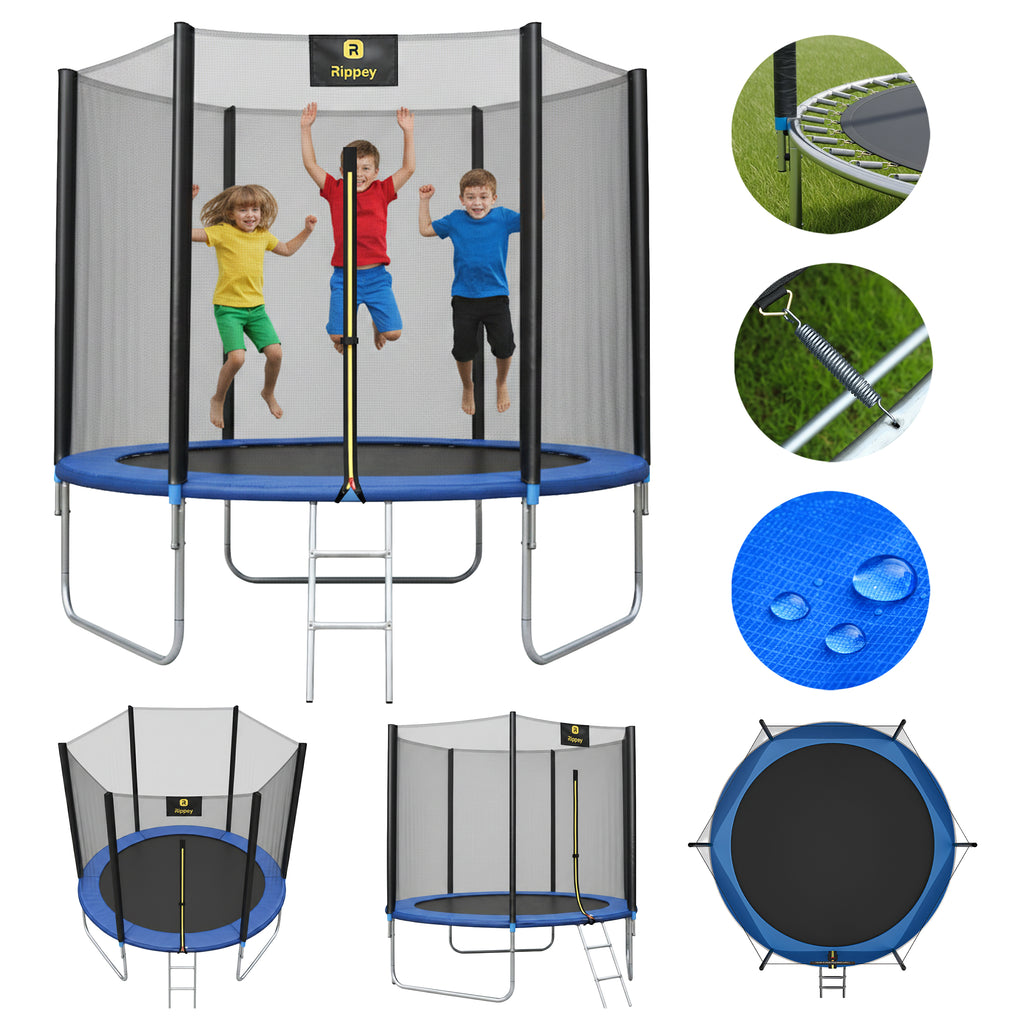 TRAMPOLINA OGRODOWA DLA DZIECI SKY 10FT CZARNO/NIEBIESKA 305 CM 10FT-SKY-305