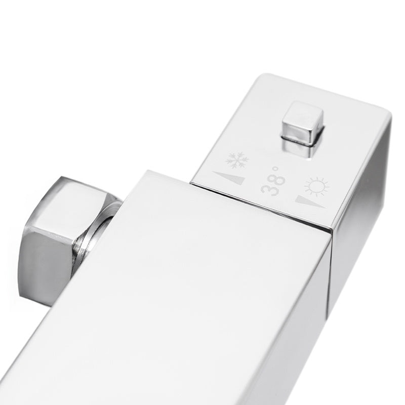 BATERIA WANNOWA ŚCIENNA PRYSZNICOWA ZESTAW Z TERMOSTATEM T202A CHROM T202A
