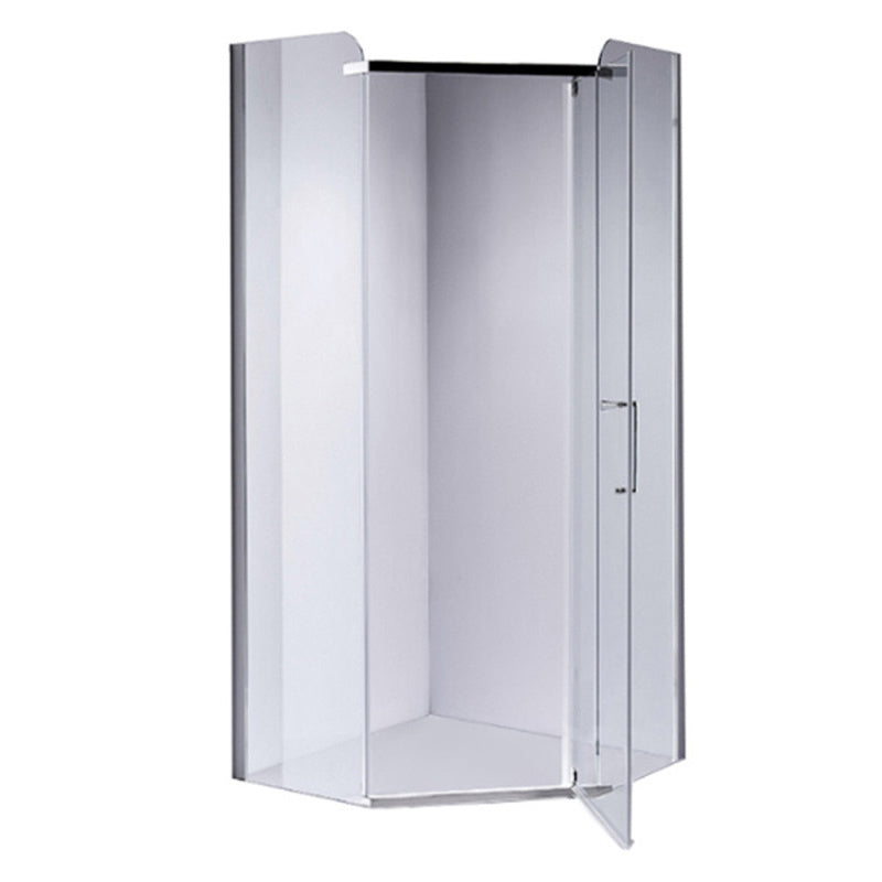 KABINA PRYSZNICOWA PIĘCIOKĄTNA KZ91B CHROM 90x90 CM KZ91B-90