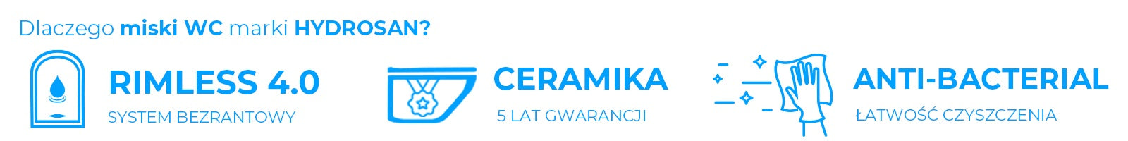 MISKA WC WISZĄCA RIMLESS MIZU-BL-RIM-03 CZARNA DESKA WOLNOOPADAJĄCA DUROPLAST MIZU-BL-RIM-03