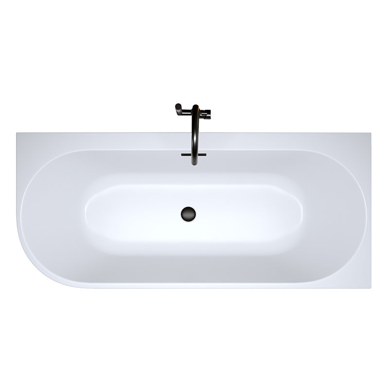 WANNA WOLNOSTOJĄCA 160x75 MERA 509C PRAWA PRZELEW CZARNY MERA-509C-R-P-BL