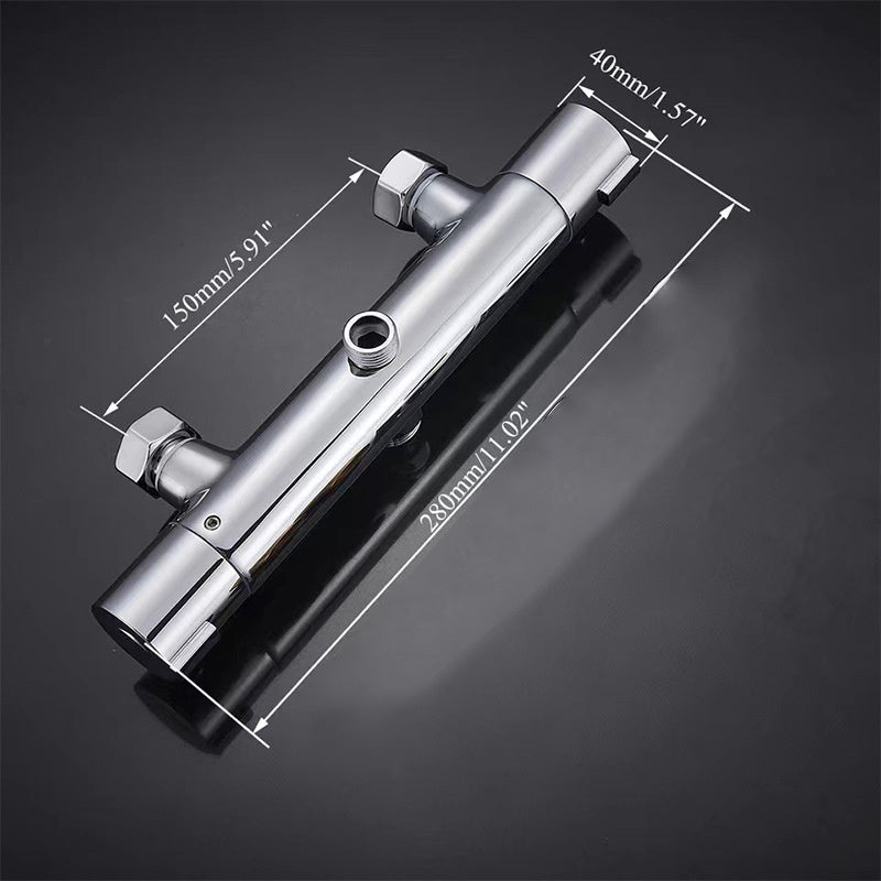 BATERIA PRYSZNICOWA Z TERMOSTATEM ŁAZIENKOWA ŚCIENNA T204B CZARNA T204B-BL