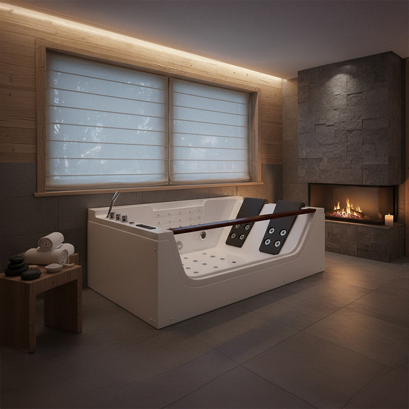WANNA Z HYDROMASAŻEM IMPERIA 610H BIAŁA 180x120 CM IMPERIA-610H-180X120