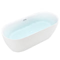 WANNA WOLNOSTOJĄCA CESANA 518C BIAŁA PRZELEW BIAŁY POŁYSK 170x75 CM CESANA-518C-P-WH