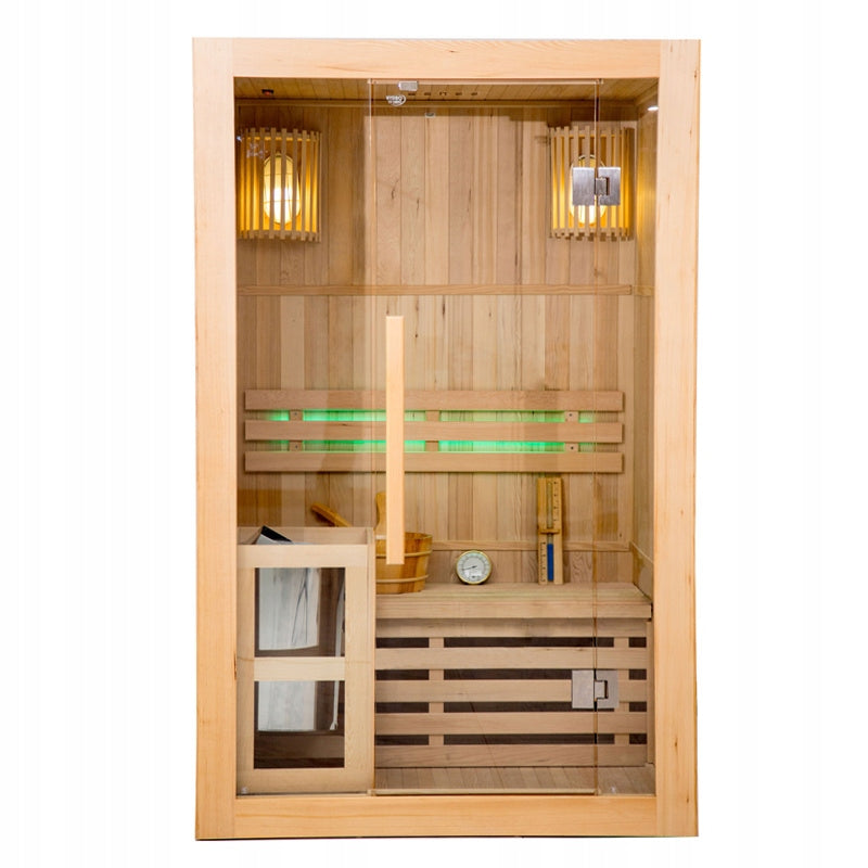 SAUNA FIŃSKA WYSOKOTEMPERATUROWA Z PIECEM OSLO1/HARVIA 1-2 OSOBOWA 120x105 OSLO1