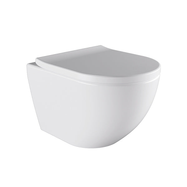 MISKA WC WISZĄCA TORNADO NERO-WH-02 BIAŁA DESKA WOLNOOPADAJĄCA DUROPLAST NERO-WH-02