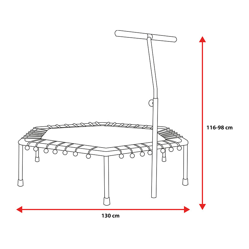 TRAMPOLINA FITNESS NIEBIESKA 130 CM TRAMP-FITNESS-130