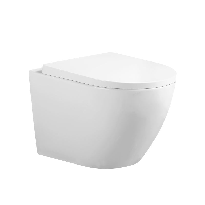 MISKA WC WISZĄCA TORNADO FLOW-WH-TR-02 BIAŁA DESKA WOLNOOPADAJĄCA DUROPLAST FLOW-WH-TR-02