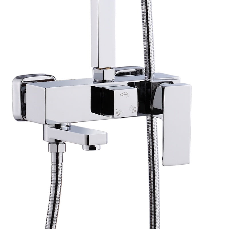 BATERIA PRYSZNICOWA ŁAZIENKOWA Z DESZCZOWNICĄ F170A CHROM F170A