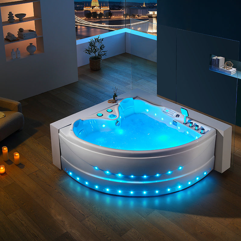 WANNA Z HYDROMASAŻEM ROMA 764 LEWA BIAŁA 150x150 CM ROMA-764-L-150