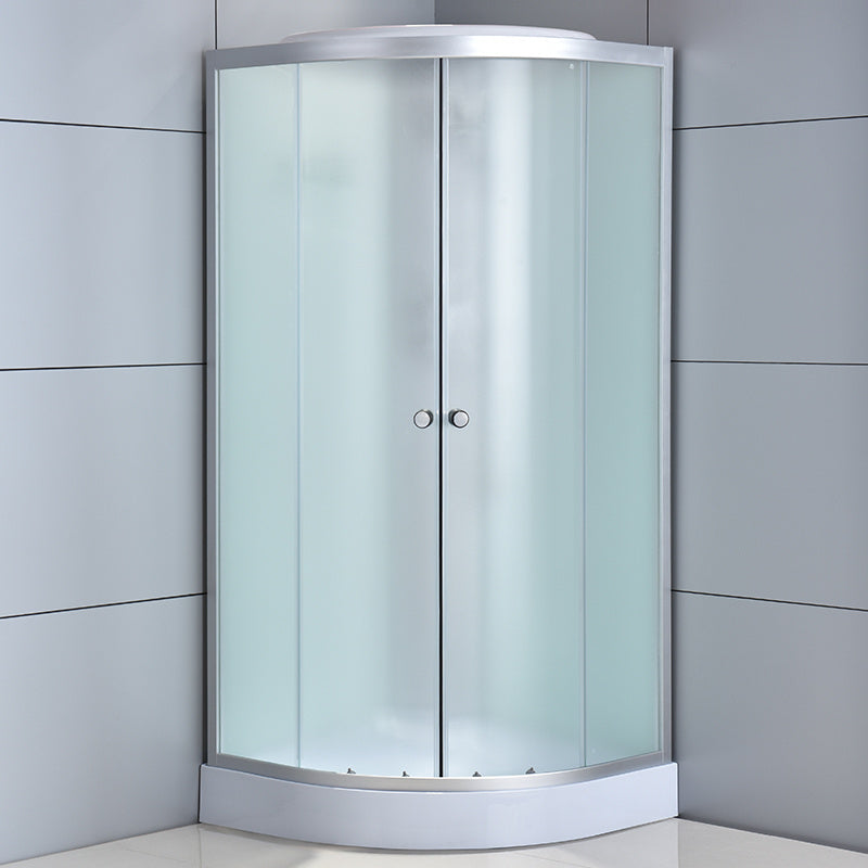 KABINA PRYSZNICOWA PÓŁOKRĄGŁA Z BRODZIKIEM WSH303A MAT CHROM 80x80 CM WSH303A-MAT-80