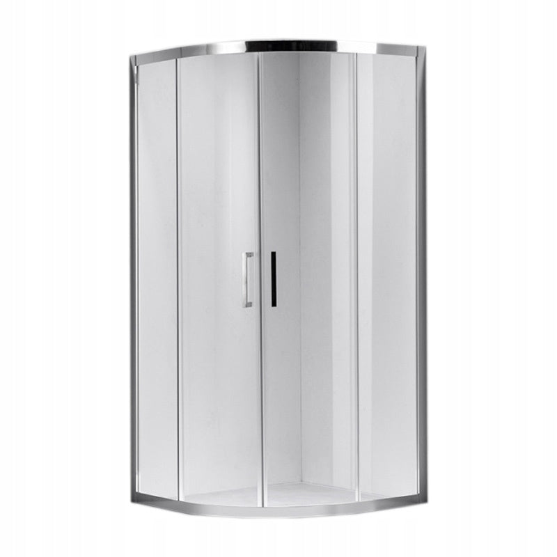 KABINA PRYSZNICOWA PÓŁOKRĄGŁA KZ101B CHROM 90x90 CM KZ101B-90