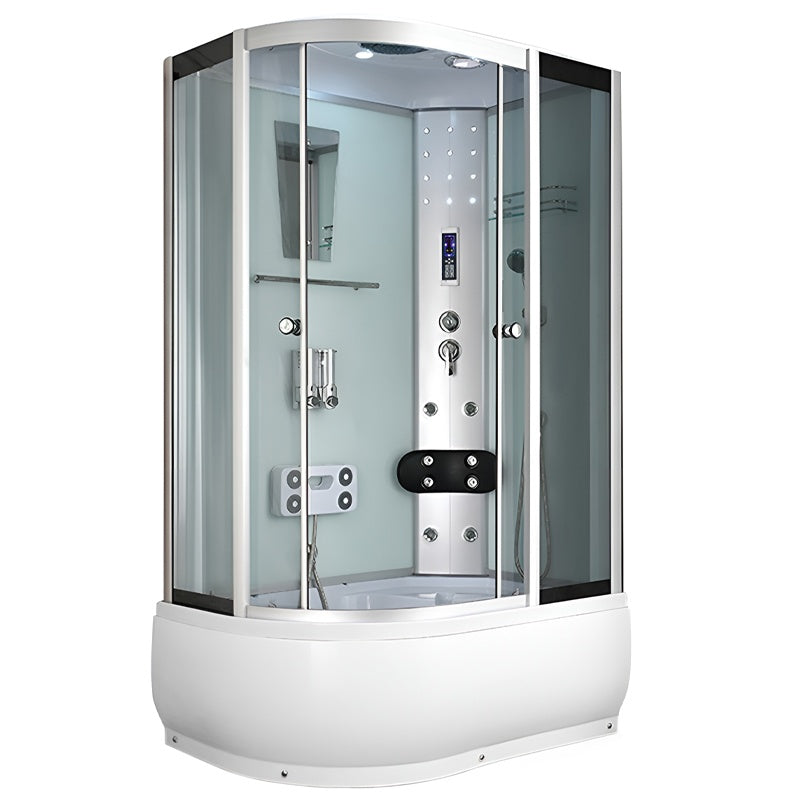 KABINA PRYSZNICOWA Z HYDROMASAŻEM I SAUNĄ WSH7106RWS PRAWA BIAŁA 120x80 CM WSH7106RWS-120X80