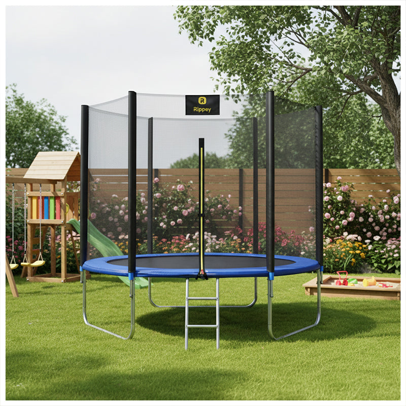 TRAMPOLINA OGRODOWA DLA DZIECI SKY 10FT CZARNO/NIEBIESKA 305 CM 10FT-SKY-305