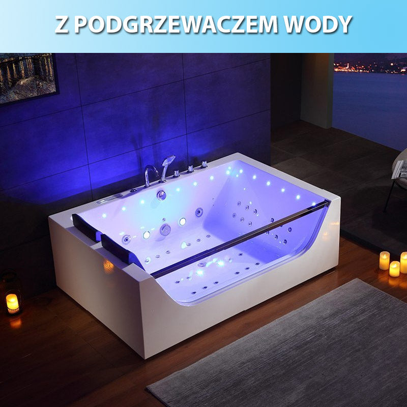 WANNA Z HYDROMASAŻEM NIKE 937 BIAŁA 180X120 CM NIKE-937-180X120