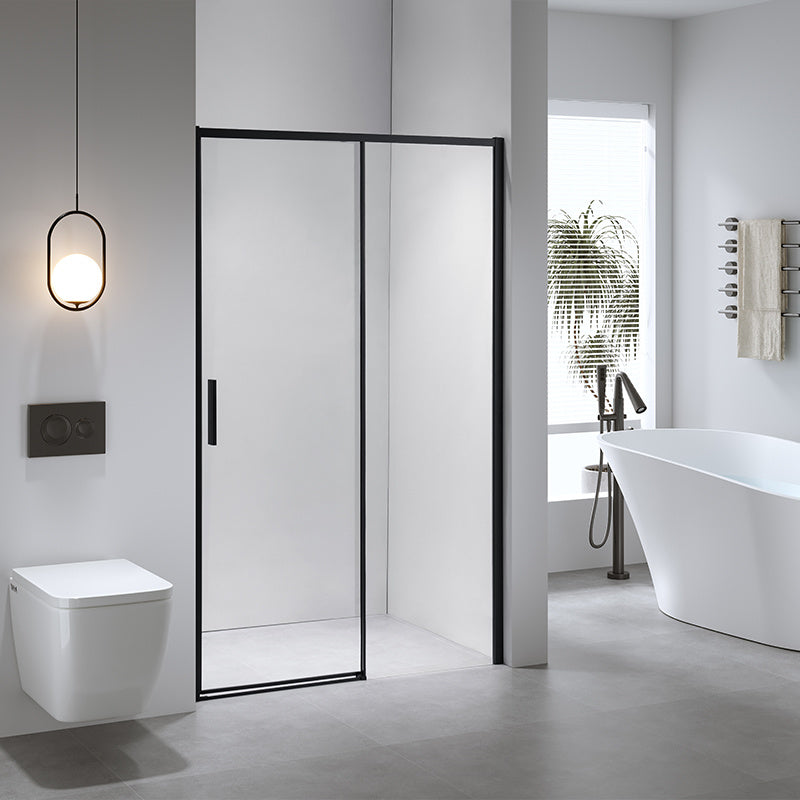 DRZWI PRYSZNICOWE SLIM NOVA NOVA CZARNE 120 CM 6 MM NOVA-BL-120
