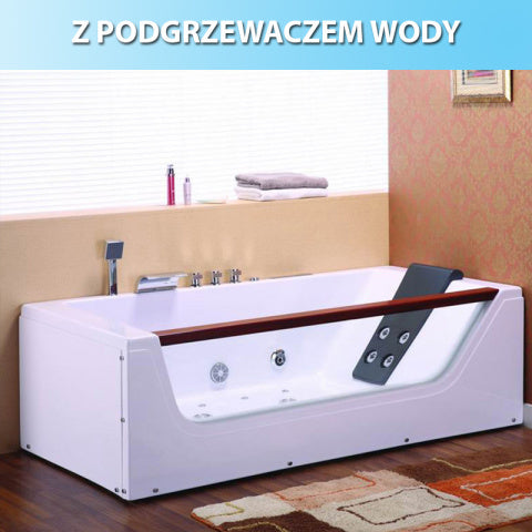 WANNA Z HYDROMASAŻEM PANAMA 607H BIAŁA 180x90 CM PANAMA-607H-180X90