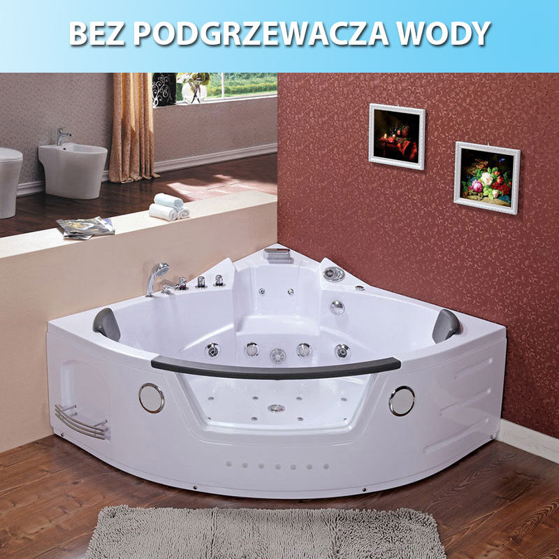 WANNA Z HYDROMASAŻEM ORINO 632B BIAŁA 157x157 CM ORINO-632B-157