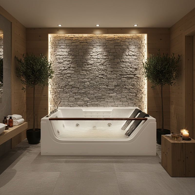 WANNA Z HYDROMASAŻEM IMPERIA 610H BIAŁA 180x120 CM IMPERIA-610H-180X120
