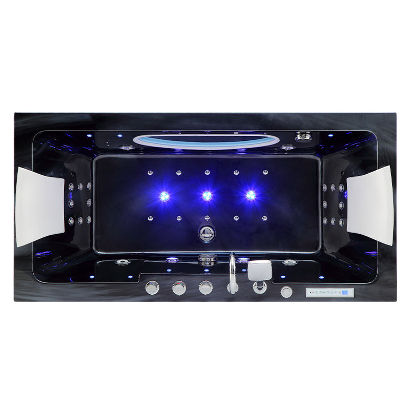 WANNA SPA Z HYDROMASAŻEM IRIS CZARNA FALA 933B 160x84 CM IRIS-933B-BL-W