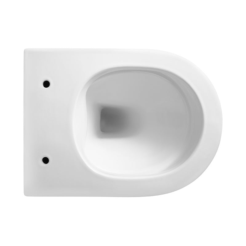 MISKA WC WISZĄCA RIMLESS MIZU-WH-GL-RIM-02 BIAŁA DESKA WOLNOOPADAJĄCA DUROPLAST MIZU-WH-GL-RIM-02
