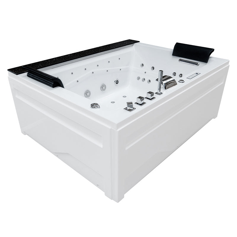 WANNA Z HYDROMASAŻEM KALAMBO 914 Z OBUDOWĄ CZARNA 190x150 CM KALAMBO-914-BL+OBUD