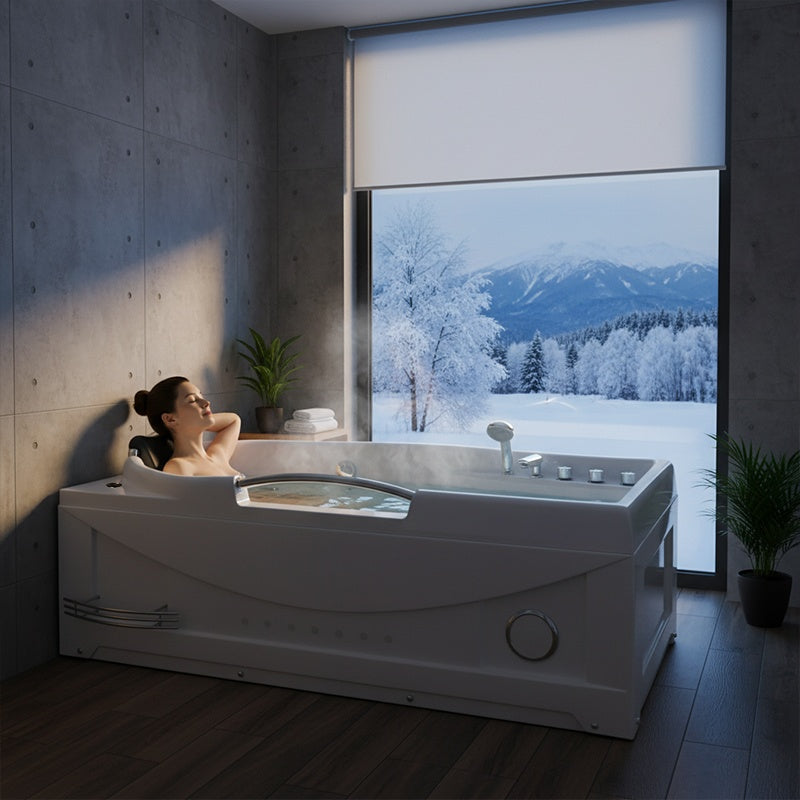 WANNA Z HYDROMASAŻEM RAMZES 634 BIAŁA 168x85 CM RAMZES-634-168X85