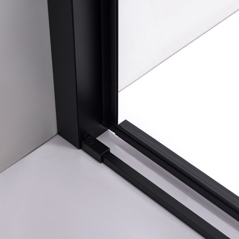 DRZWI PRYSZNICOWE SUPER SLIM NOVA CZARNE 110 CM 6 MM NOVA-BL-110