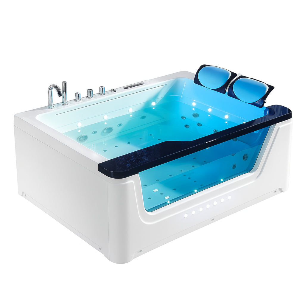 WANNA Z HYDROMASAŻEM TUGELA 913 CZARNA 170x130 CM TUGELA-913-BL